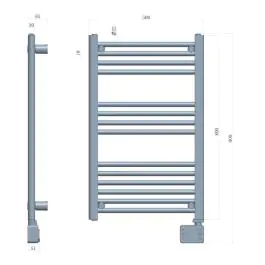 ADLER AD7824 Električni kupatilski radijator 14 rebara sa Led displejom IP24