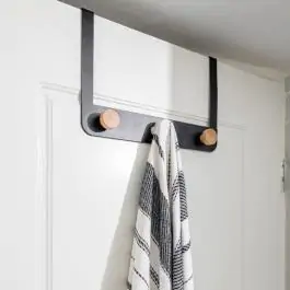 ESTIA ES02-18283 ČIVILUK ZA VRATA SA 5 KUKICA METAL DRVO CRNI