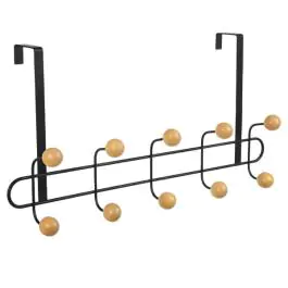 ESTIA ES02-18313 ČIVILUK ZA VRATA SA 10 KUKICA METAL CRNI