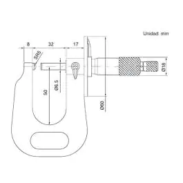 INSIZE Mikrometar sa diskom 0-25mm 3263-25A