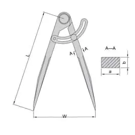 INSIZE Šestar sa lukom 150mm 7247-150