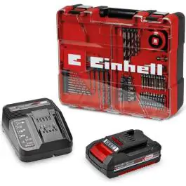 Einhell TE-CD 18/40 Li-i akumulatorska udarna bušilica set pribora od 64 komada (1×2,0Ah)