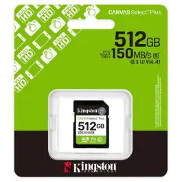 SD mem.kart.512GB Kingston Canvas SelectPlus gen 3