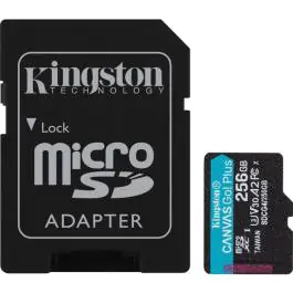 Kingston CanvasGo!Plus microSD kartica 256GB+adapt er