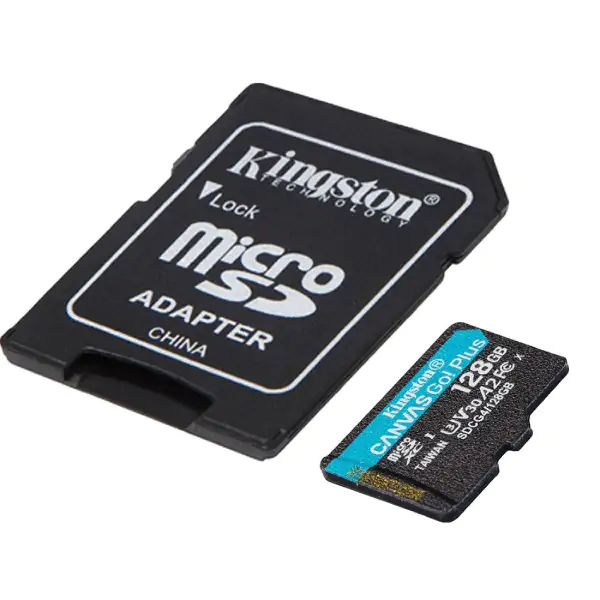 Kingston CanvasGo!Plus microSD kartica 128GB+adapt er