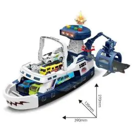 Dečja igračka Brod sa automobilom, helikopterom i ajkulom