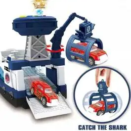 Dečja igračka Brod sa automobilom, helikopterom i ajkulom