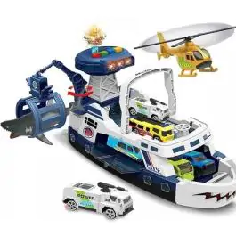 Dečja igračka Brod sa automobilom, helikopterom i ajkulom