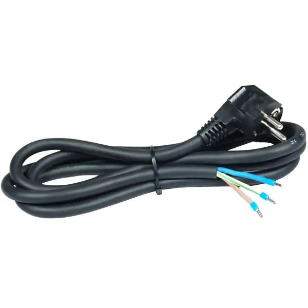 Prikljucni kabl 16A 250V 3500W crni 3m H05RR-F 3G2,5