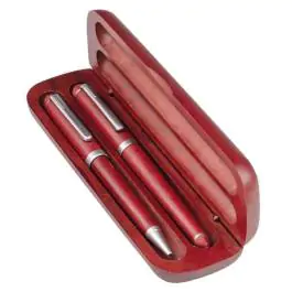 Set drvena hemijska olovka i penkalo u drvenoj futroli Woody