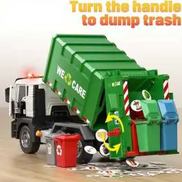 Igračka kamion za smeće sa kantama ‎31.3 x 16.7 x 13.2 cm