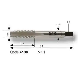 Ručna ureznica 3kom DIN 352 HSS G M22x1 Bohrcraft