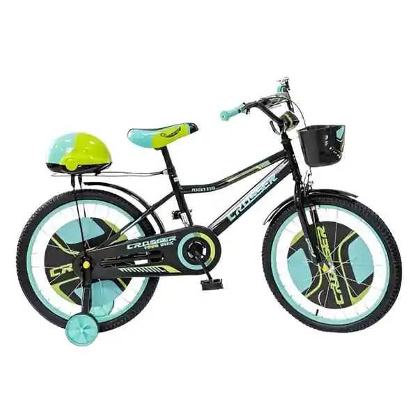 Dečiji bicikl sa pomoćnim točkovima ”Crosser” crno-zelena 724-20”