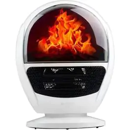 RAF R.1600 mini keramička grejalica sa efektom kamina, bela, 1500 W