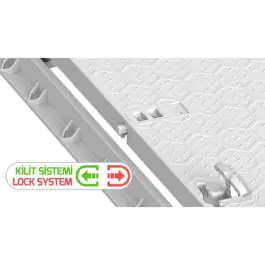 Poklopac za šaht PVC kockasti sivi 90 x 100 cm LuxWares