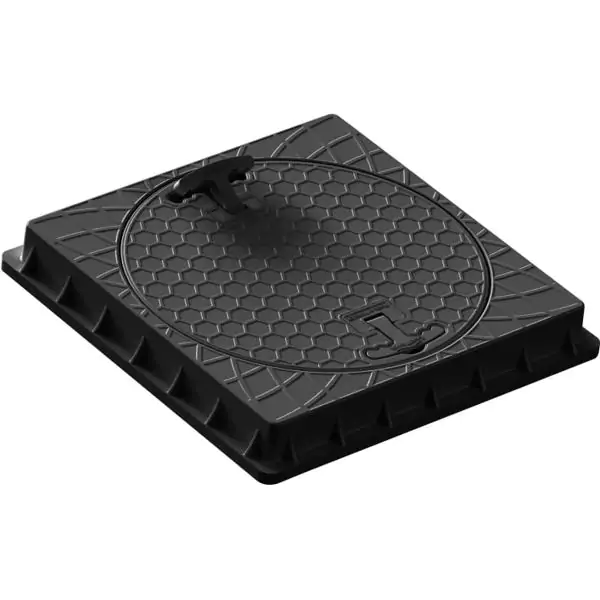 Poklopac za šaht PVC kockasti crni 50 x 50 cm LuxWares