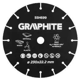 Rezni disk 230 mm za metal i plastiku – GRAPHITE 55H699