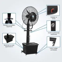PROSTO ventilator sa raspršivačem 41 l MSF2603C