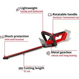 Einhell GC-CH 18/50 Li-Solo akumulatorske makaze za živu ogradu 18V 51 cm