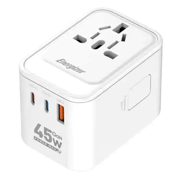 ENERGIZER univerzalni adapter EU/UK/US/AU, 45W sa 2 porta, USB-C i
