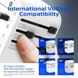 ENERGIZER univerzalni adapter EU/UK/US/AU, 45W sa 2 porta, USB-C i