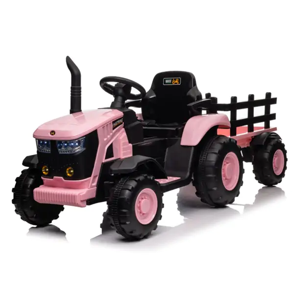 Dečiji Traktor na akumulator sa prikolicom Roze 12930PS - proizvod na akciji