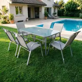 Baštenski set sto sa 6 stolica Tinos