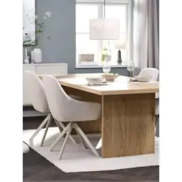 MUNKEBY D220 sto topao hrast + 4 ROSTRUP stolice bež