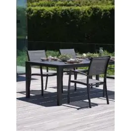 HAGEN D214  baštenski sto + 4 STRANDBY baštenske stolice siva S374077