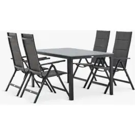 MARIELYST D150 baštenski sto + 4 MYSEN baštenske stolice siva S372725