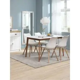 JEGIND D130 sto bela + 4 KASTRUP stolice bela S000978