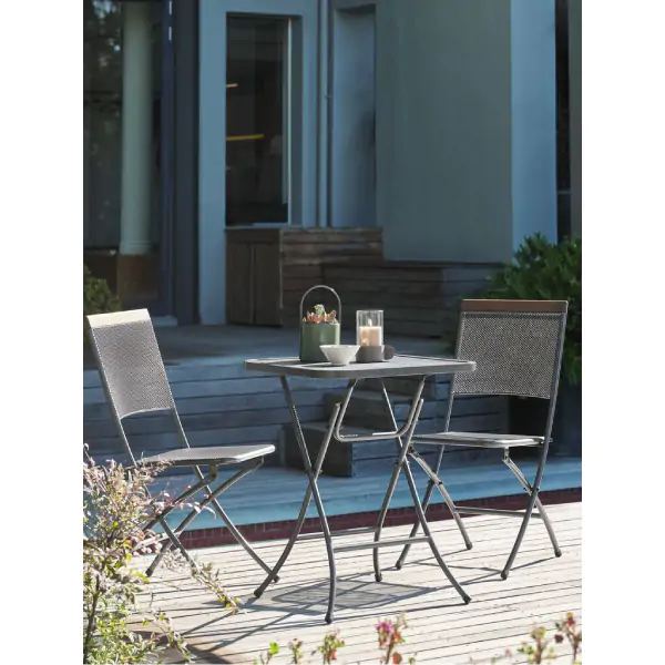 Bistro baštenska garnitura LARVIK Š60xD60 siva 3725214