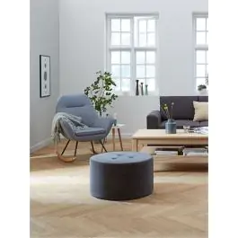 Fotelja za ljuljanje NEBEL svetlo plava tkanina 3690307