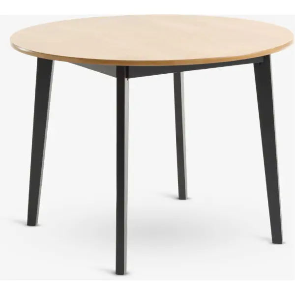 Trpezarijski sto JEGIND Ø105 natur hrast/crna 3690564