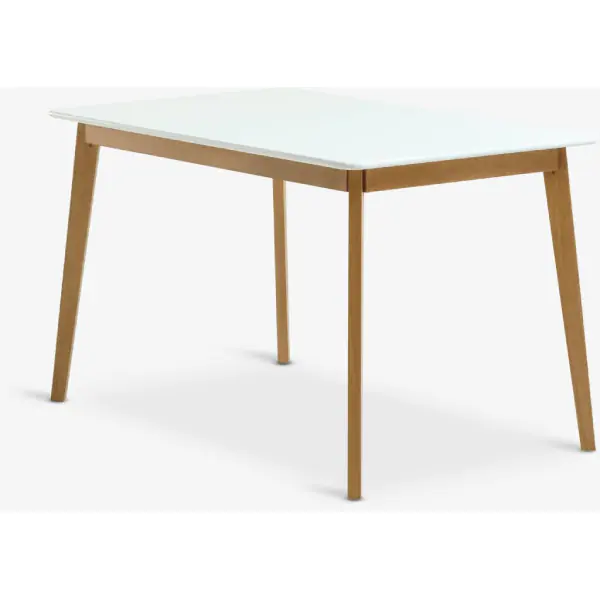 Trpezarijski sto JEGIND 80x130 bela/natur 3690561