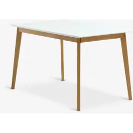 Trpezarijski sto JEGIND 80x130 bela/natur 3690561