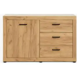 Komoda LINTRUP 1 vrata 3 fioke divlji natur hrast 3670345
