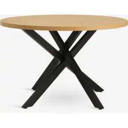 Trpezarijski sto NORTOFT Ø120 topao hrast boja/crna 3670354