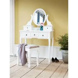 Toaletni stočić MALLING sa ogledalom 5 fioka bela 3690169