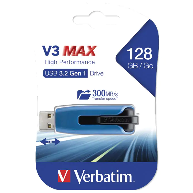 Memorija USB 3.2 128Gb V3 MAX Verbatim 49808 plava blister 000017161
