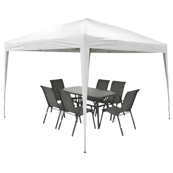 Sklopivi paviljon za dvorišta 3x3m beli