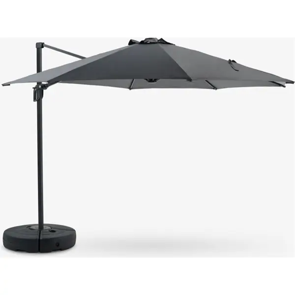 Viseći suncobran TRONDHEIM Ø300 cm – tamno siv