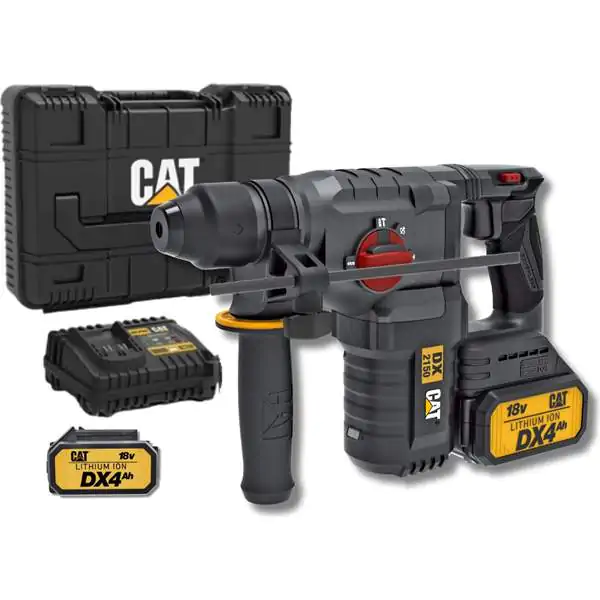 CAT DX2150 akumulatorski kombi čekić SDS Plus 18V 2.8 J set sa 2x4Ah baterije