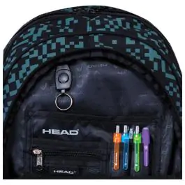 Ranac đački anatomski 3zipa 1džep AB200 Green Bricks 24./25.Head 502024117 crno-zeleni 000021126