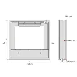 INSIZE Libela mašinska u ramu 200x200 mm 4902-200