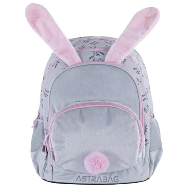 Ranac đački anatomski 3zipa 1džep AB340 Honeybunny 24./25.Astrabag 502023076 sivo-roze