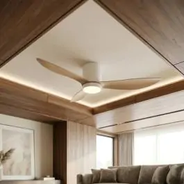 PROSTO plafonski ventilator 132cm, 3 elise, LED svetlo