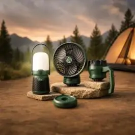 ISKRA ERO akumulatorski kamperski set, ventilator+lampe