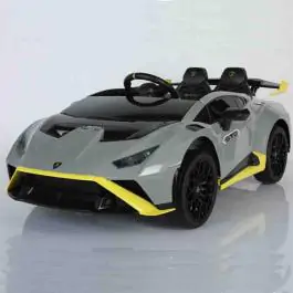 Lamborghini Huracán STO Drift dečiji auto na akumulator 12V sa daljinskim upravljačem – sivi Premium