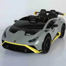 Lamborghini Huracán STO Drift dečiji auto na akumulator 12V sa daljinskim upravljačem – sivi Premium
